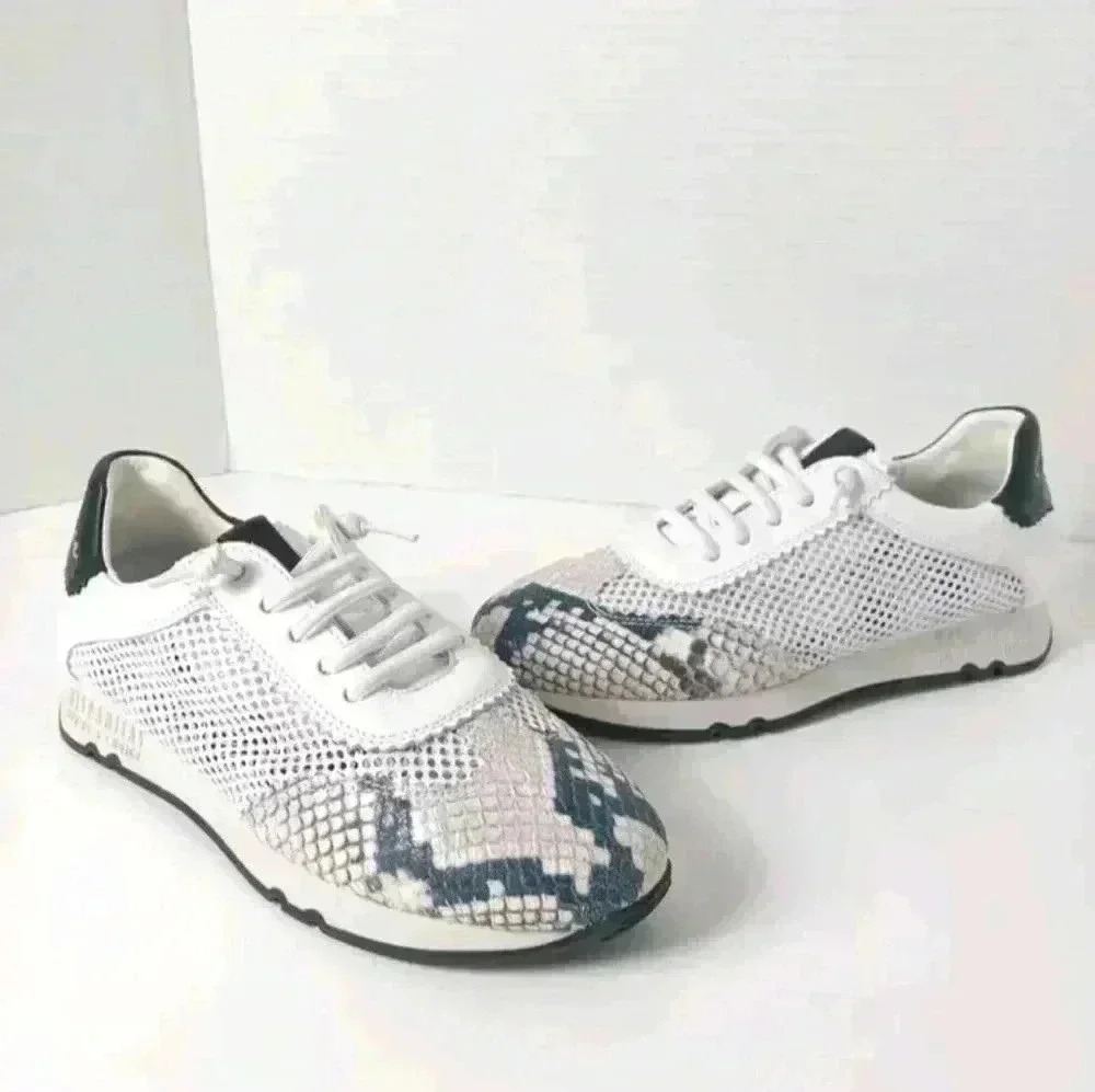 Hispanitas Leather And Mesh Sneakers Made In Spain Size 35 US Size 4.5 NWOT